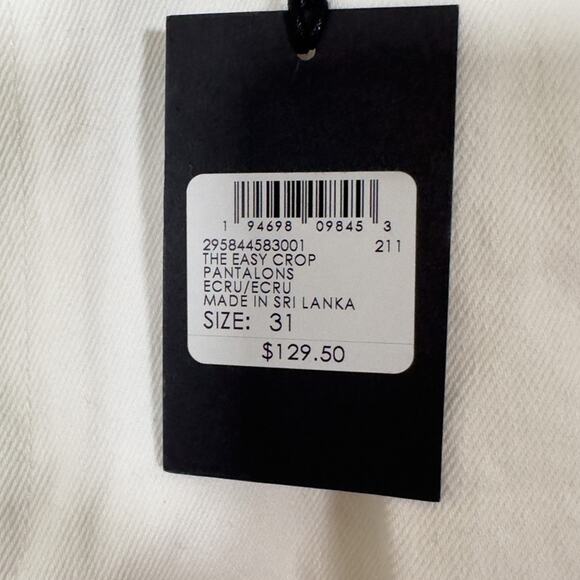 NEW Club Monaco Ecru The Easy Crop Jeans, NWT, Size 31, MSRP $130 - Picture 4 of 11